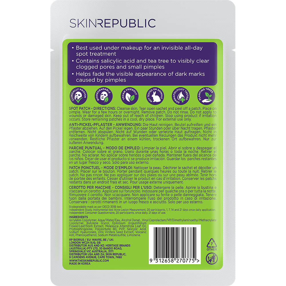 Patch anti-acné Spot Clear avec acide salicylique (48 patchs)