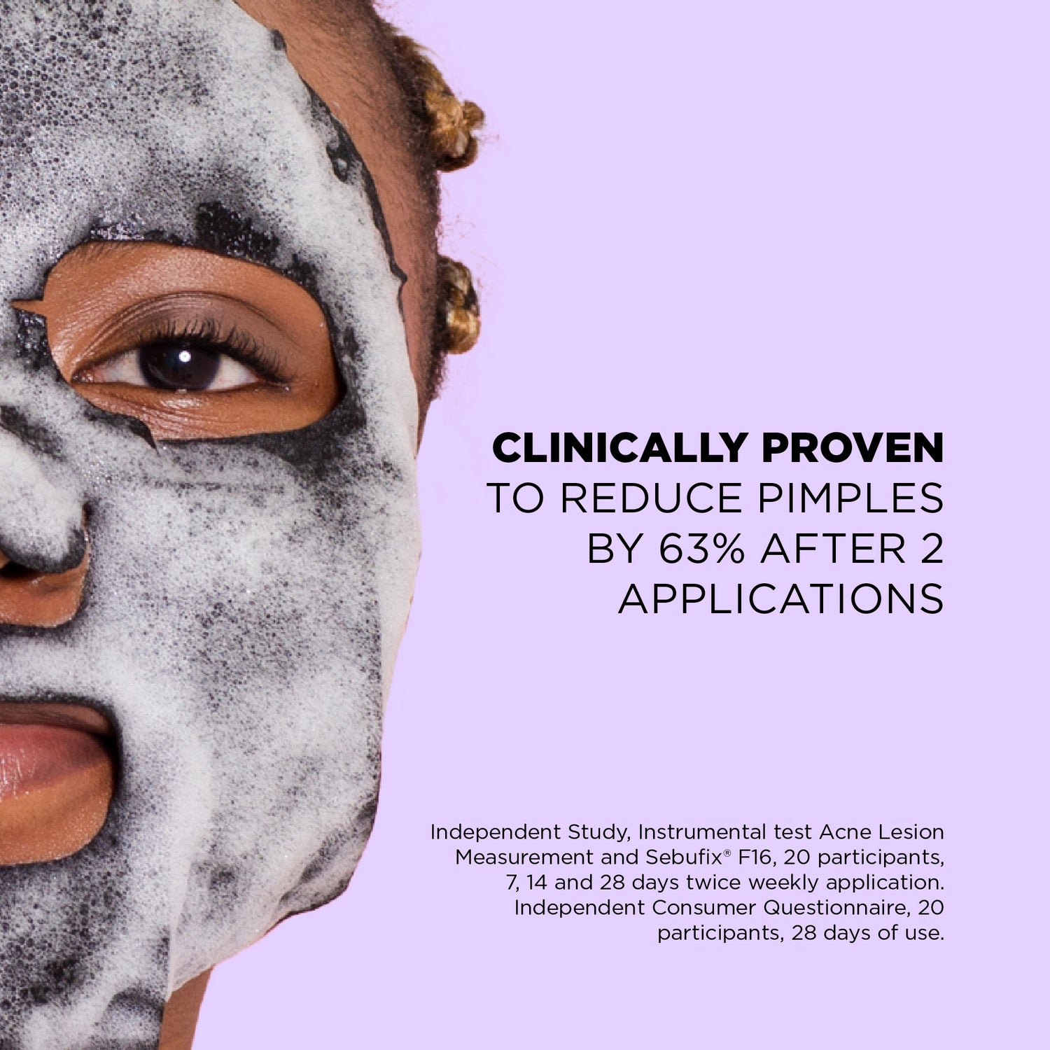 Bubble Purifying und Aktivkohle Maske