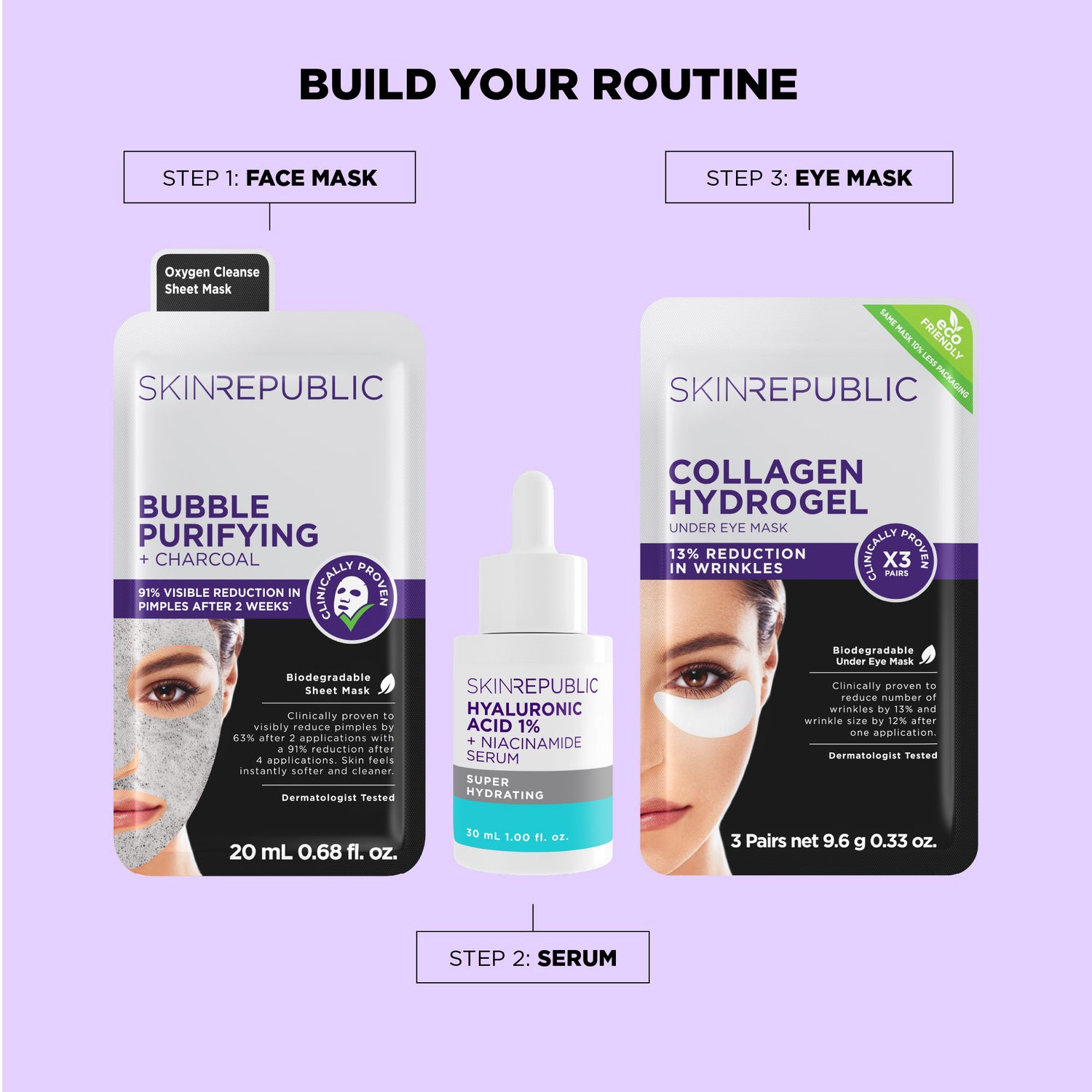 Bubble Purifying und Aktivkohle Maske