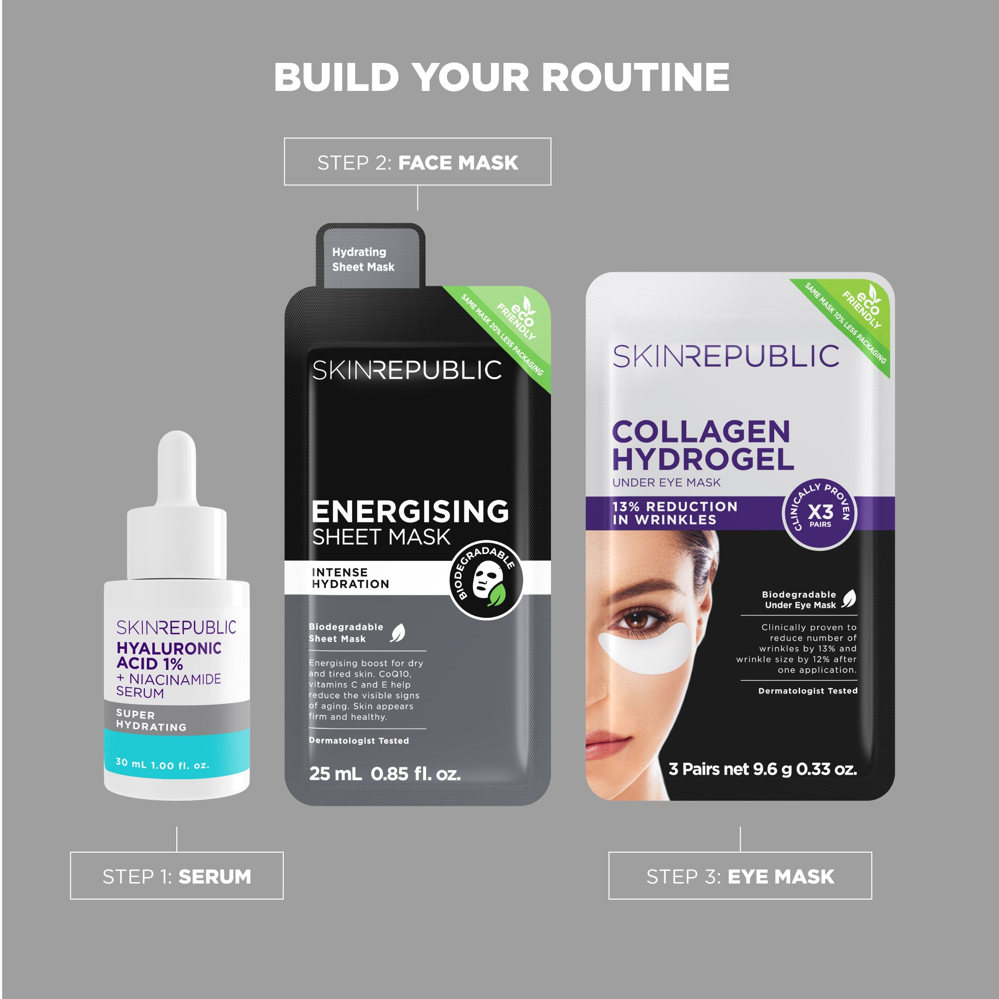 Energizing facial sheet mask for men
