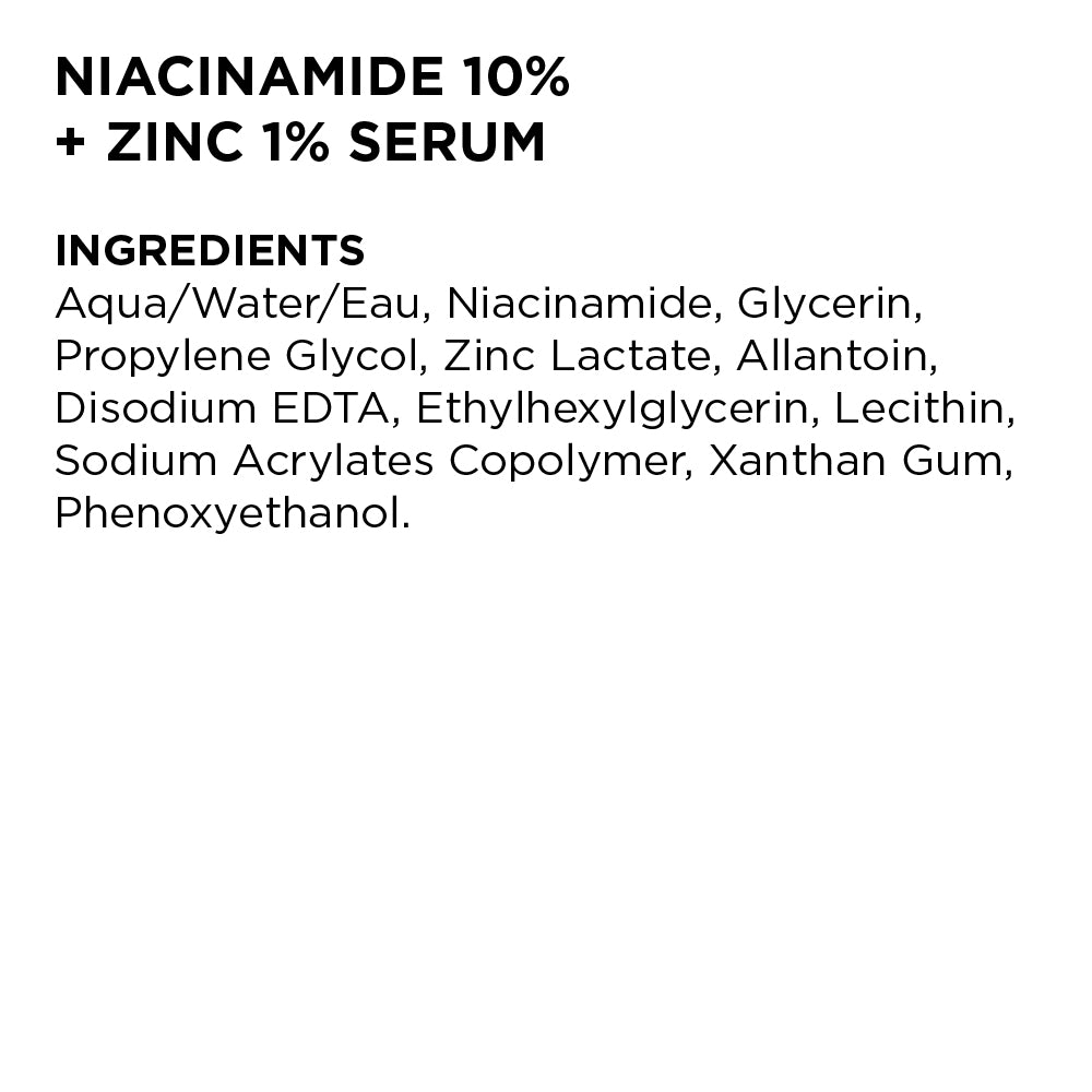 Niacinamide 10% + Zinc 1% Serum