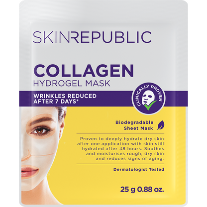 Collagen hydrogel facial sheet mask