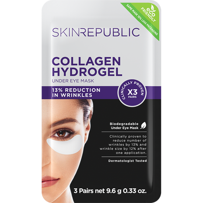 Collagen Hydrogel Eye Pads 3 Pairs Eye Mask Skin Republic