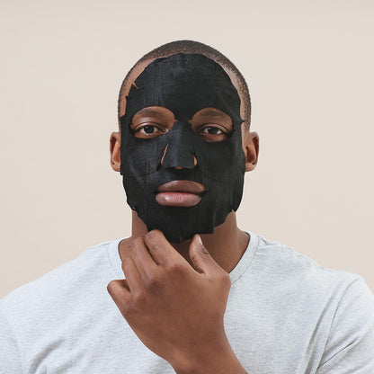 Energizing facial sheet mask for men