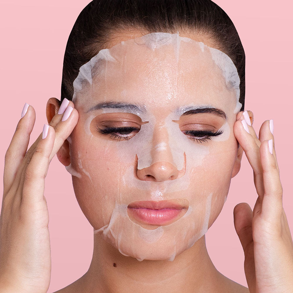 2 Step Hyaluronic Acid + Collagen Facial Sheet Mask