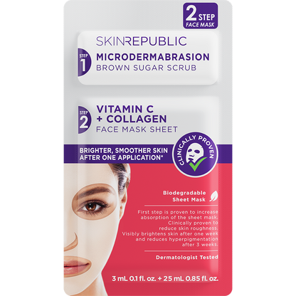 2 Step Brightening Vitamin C Facial Sheet Mask