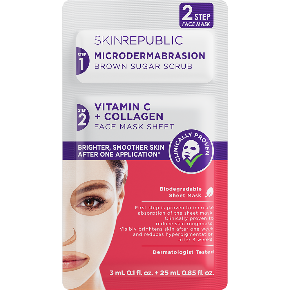 2 Step Brightening Vitamin C Gesichts-Tuchmaske