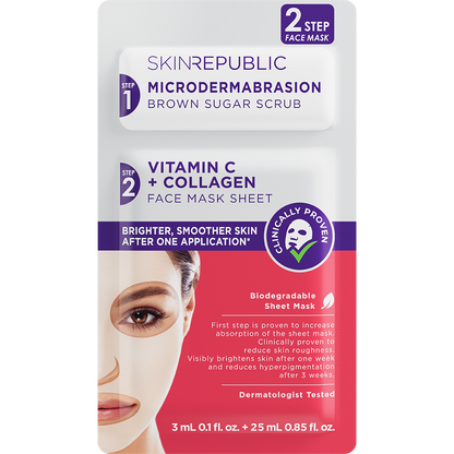 2 Step Brightening Vitamin C Gesichts-Tuchmaske