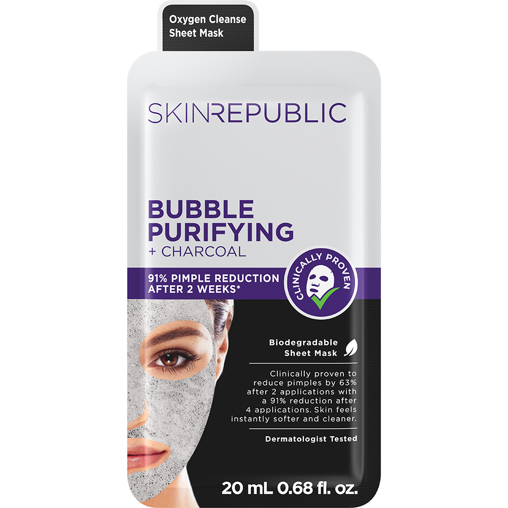 Bubble Purifying + Masque en Tissu au Charbon Actif