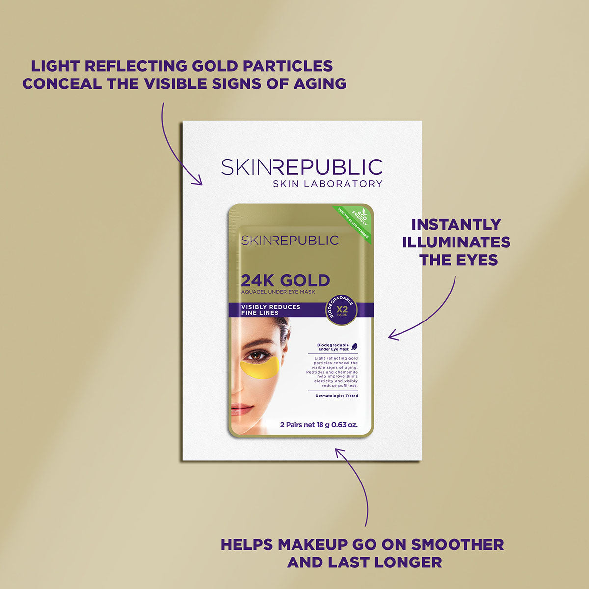 Gold Aquagel Under Eye Patch (2 Pairs)