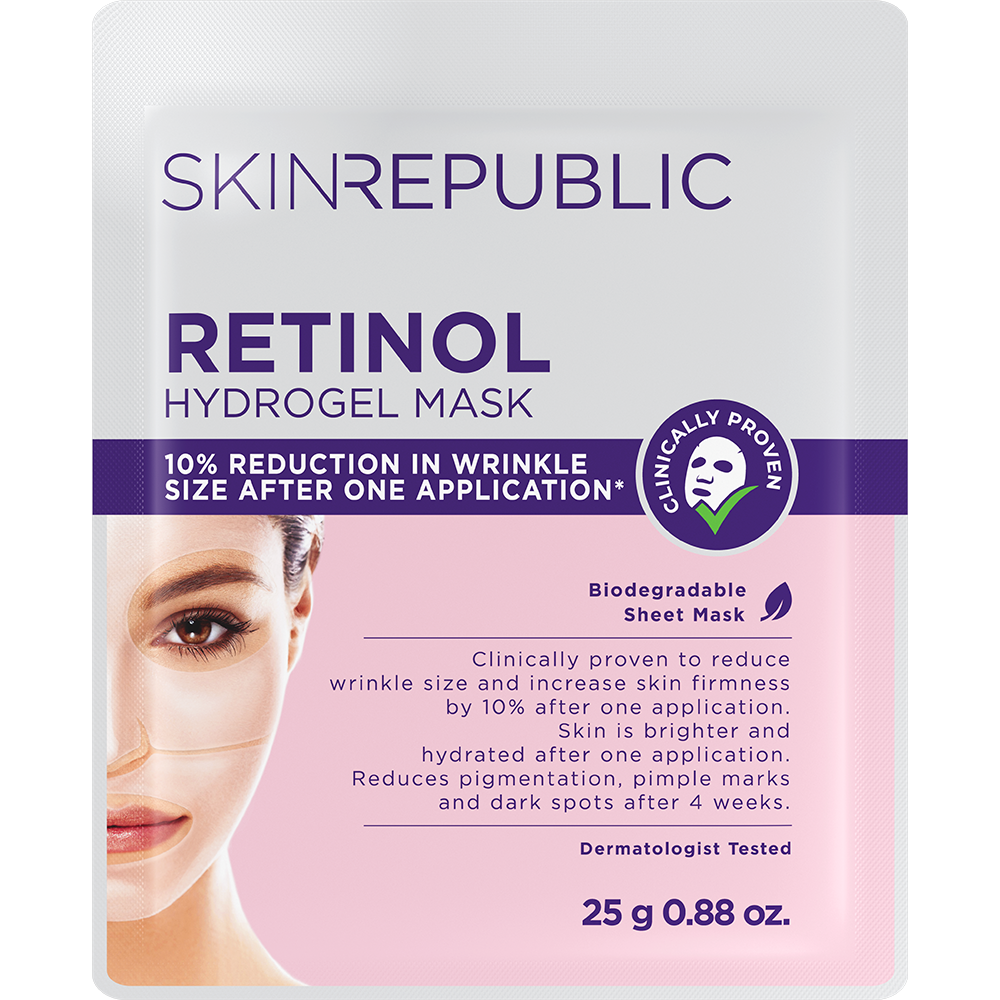 Retinol hydrogel face mask