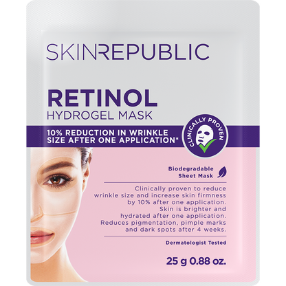 Retinol hydrogel face mask