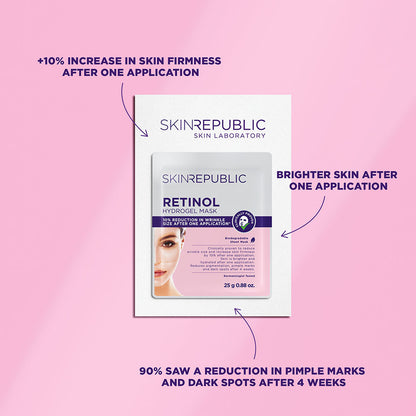 Retinol hydrogel face mask