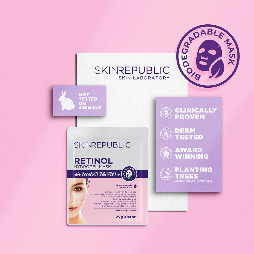 Retinol hydrogel face mask