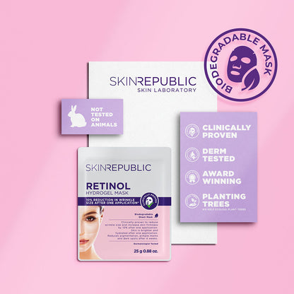 Retinol hydrogel face mask