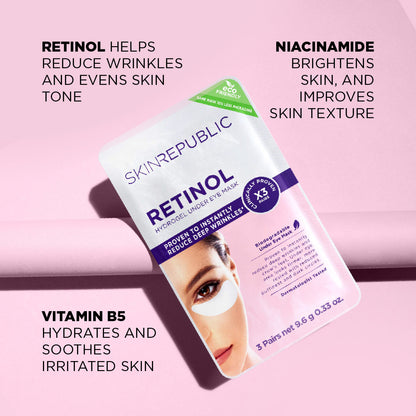 Patchs pour les yeux au rétinol hydrogel (3 paires)