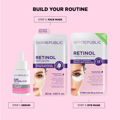 Patchs pour les yeux au rétinol hydrogel (3 paires)