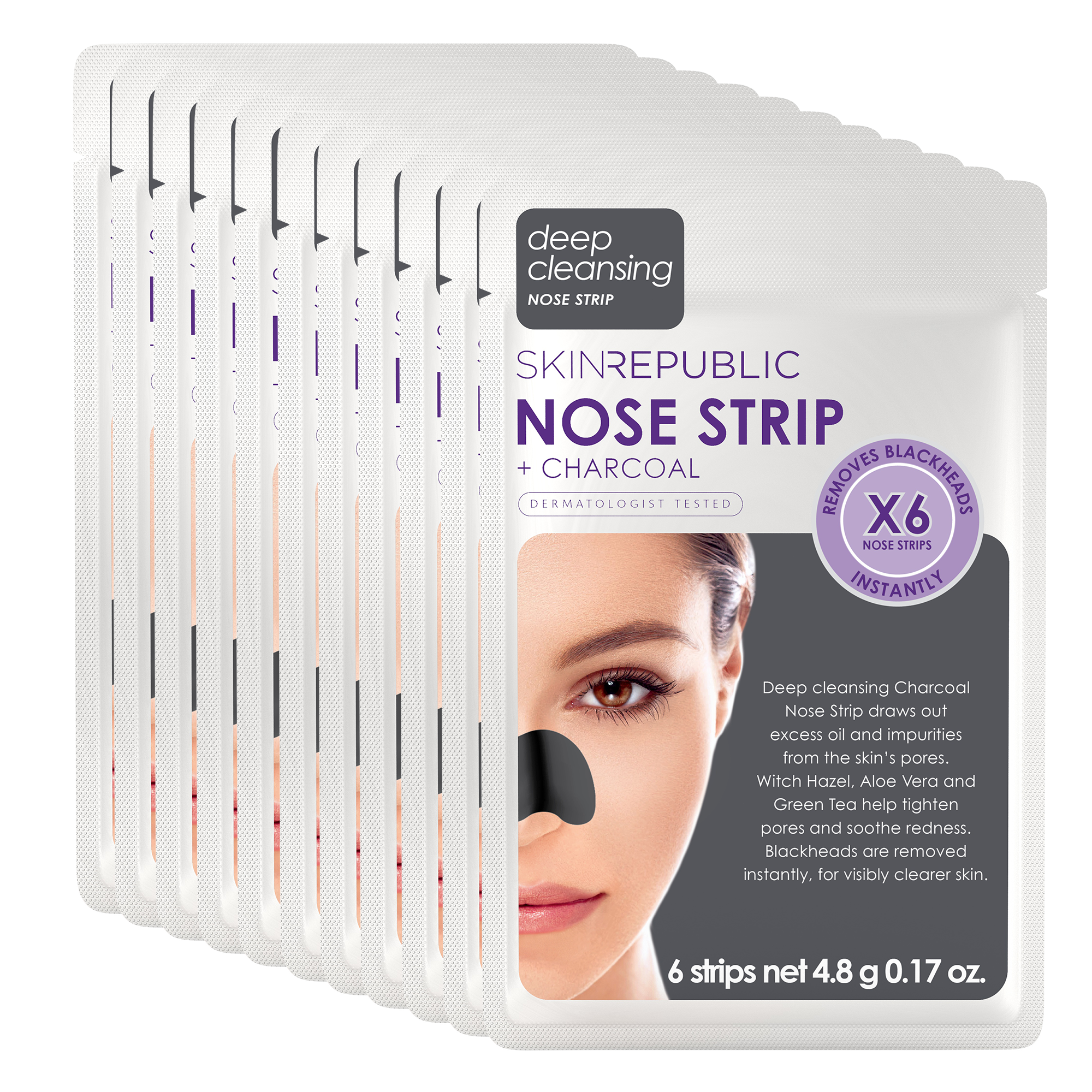 Pack of 10 - Charcoal Nose Strip (6 Nose Strips)