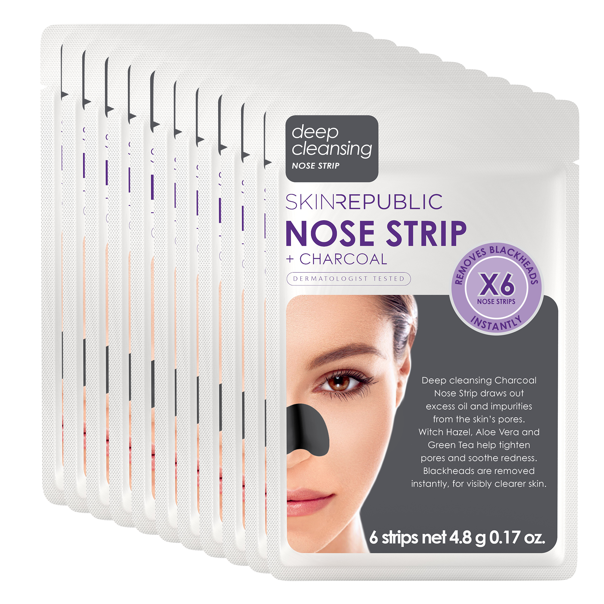 10er Pack - Charcoal Nose Strip (6 Nose Strips)