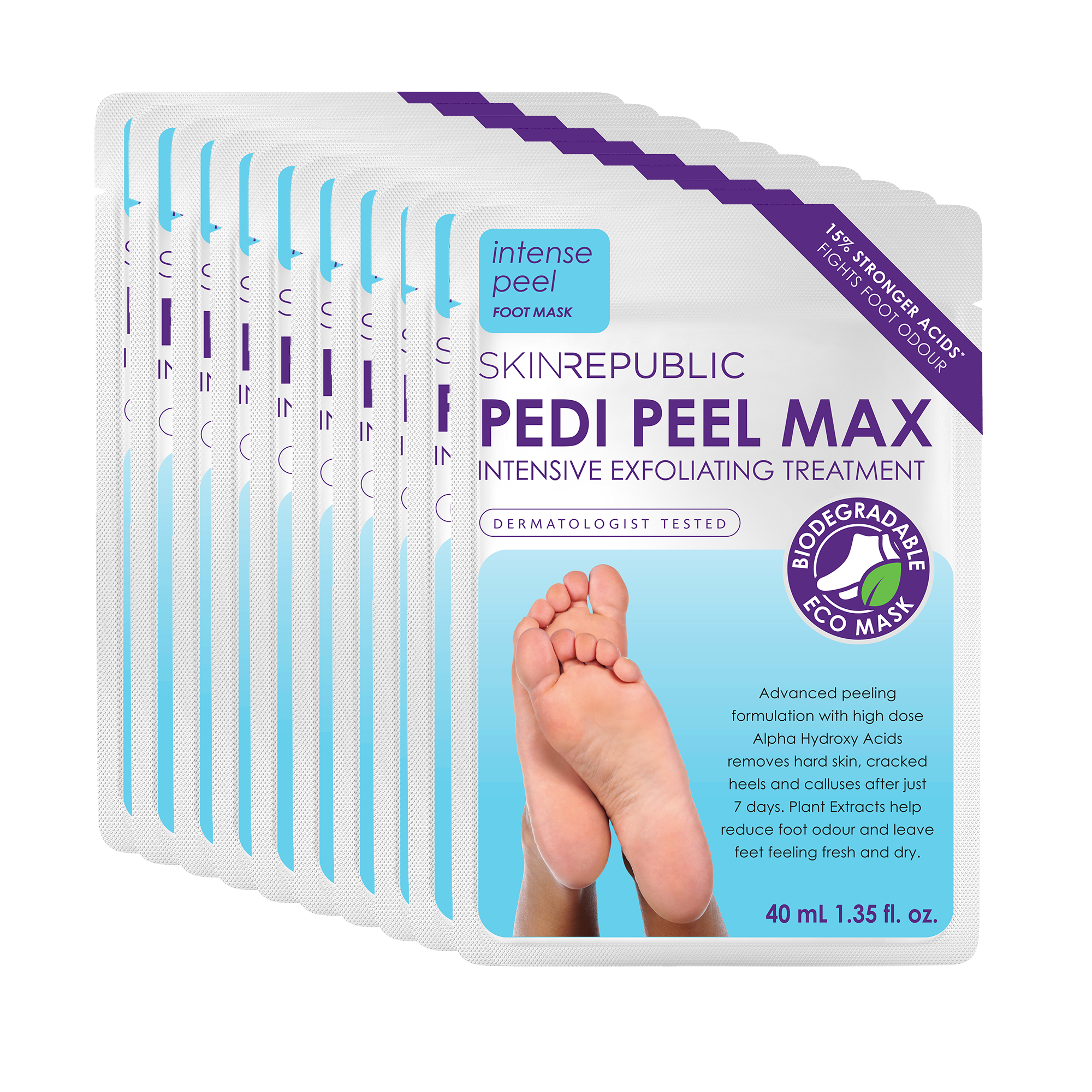 Pack of 10 - Pedi Peel Max foot mask