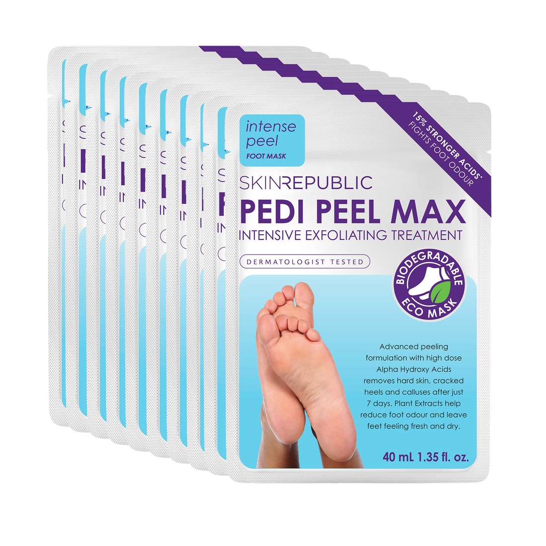 10er Pack - Pedi Peel Max Fussmaske