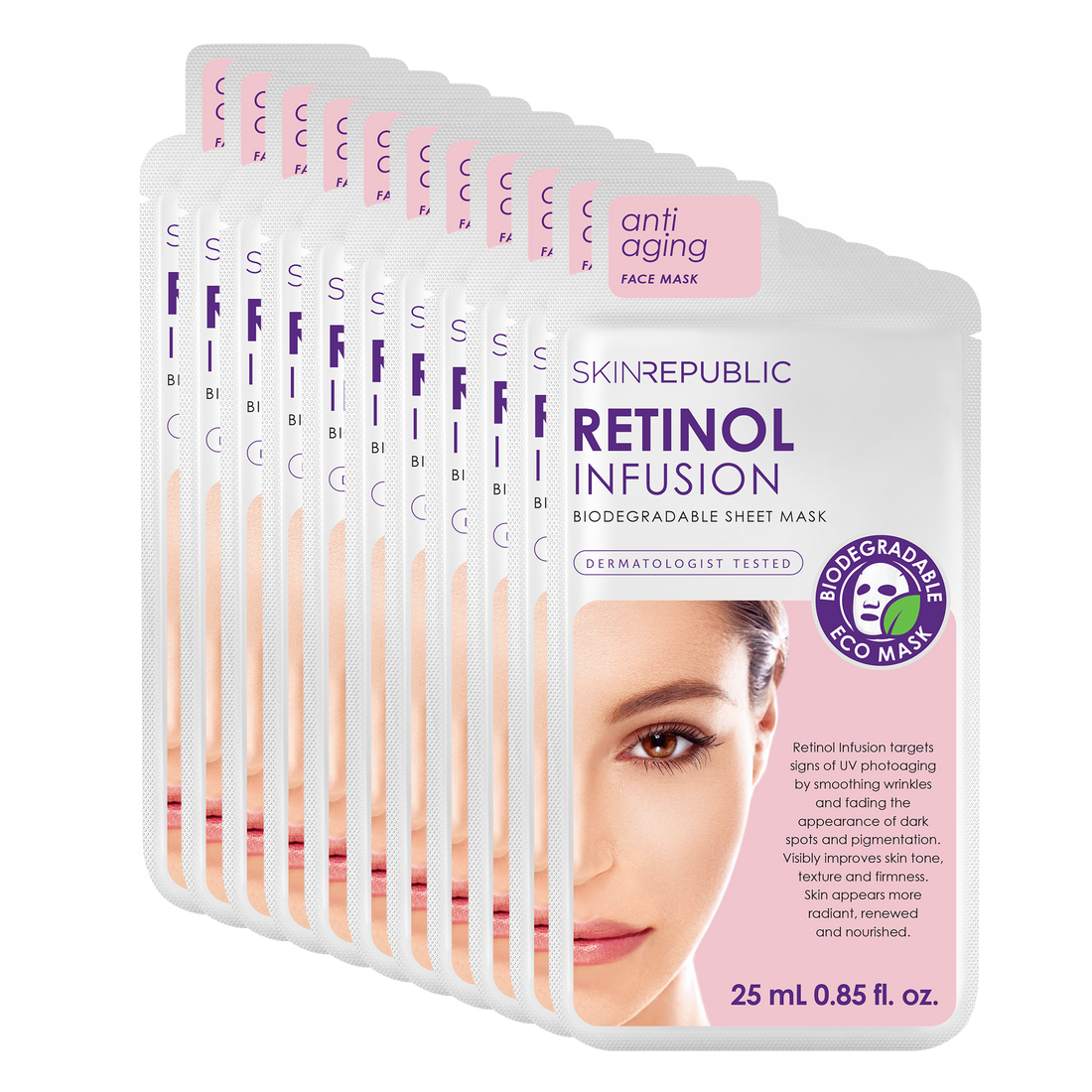 10er Pack - Retinol Infusion Face Mask