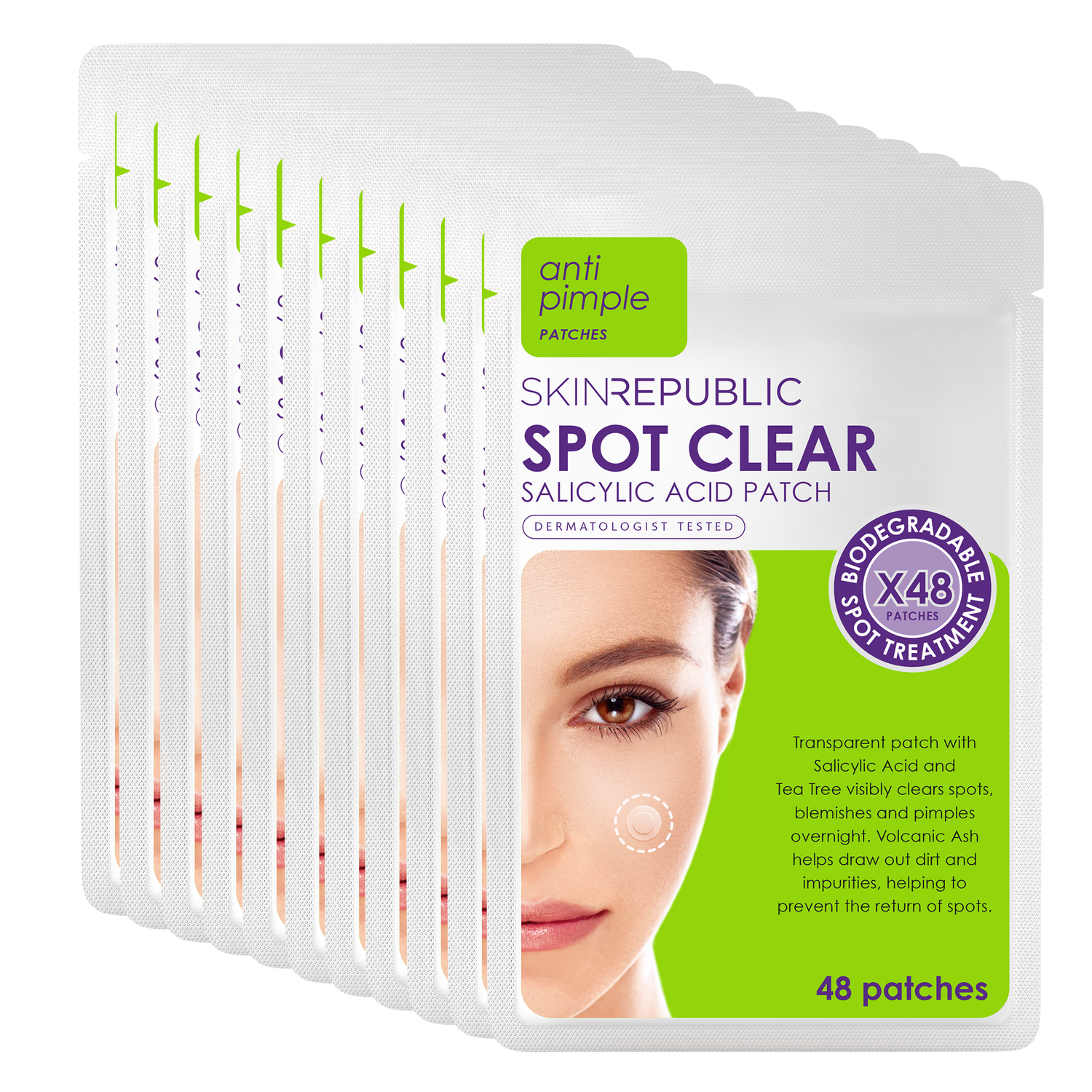 Pack of 10 - Spot Clear Pimple Patch with Salicylic Acid (48 Patches)
