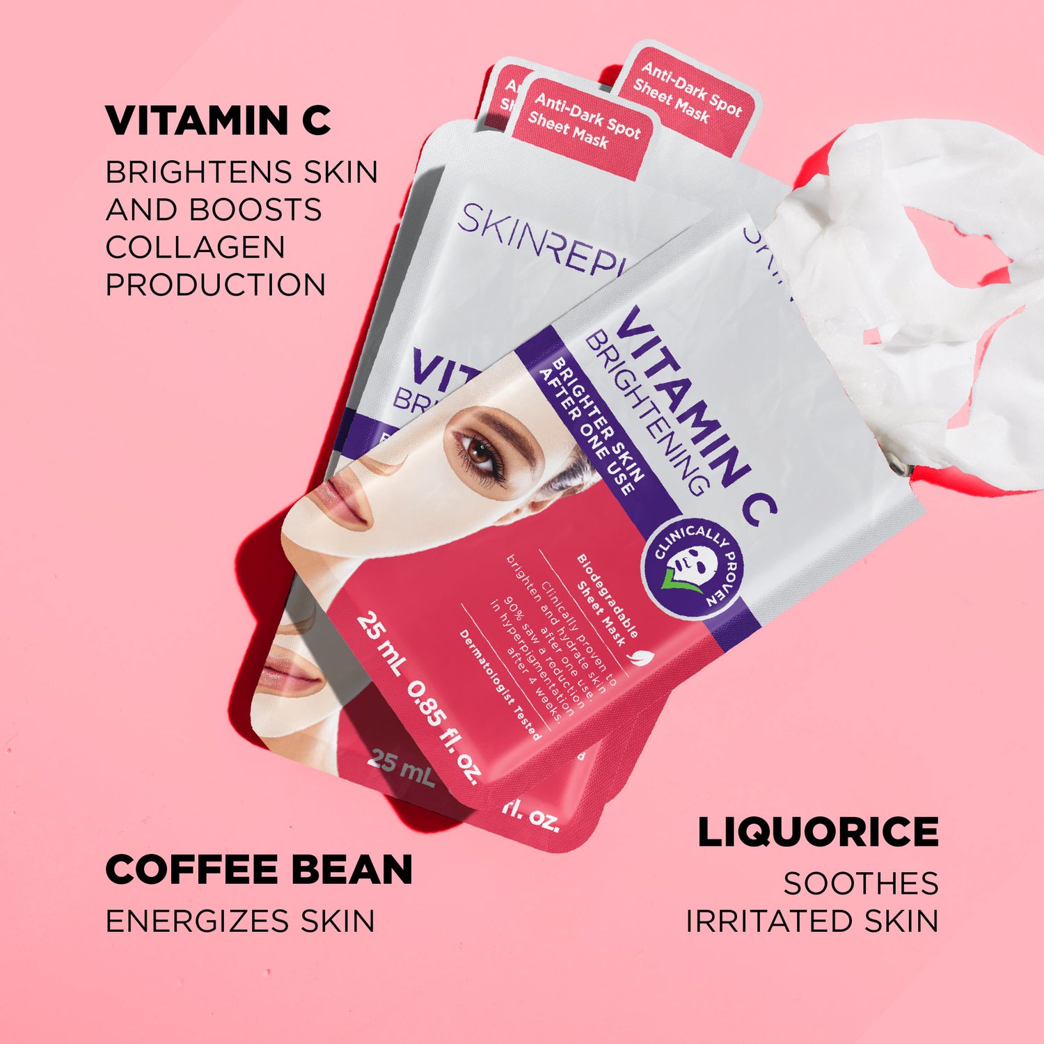 Masque visage éclaircissant à la vitamine C