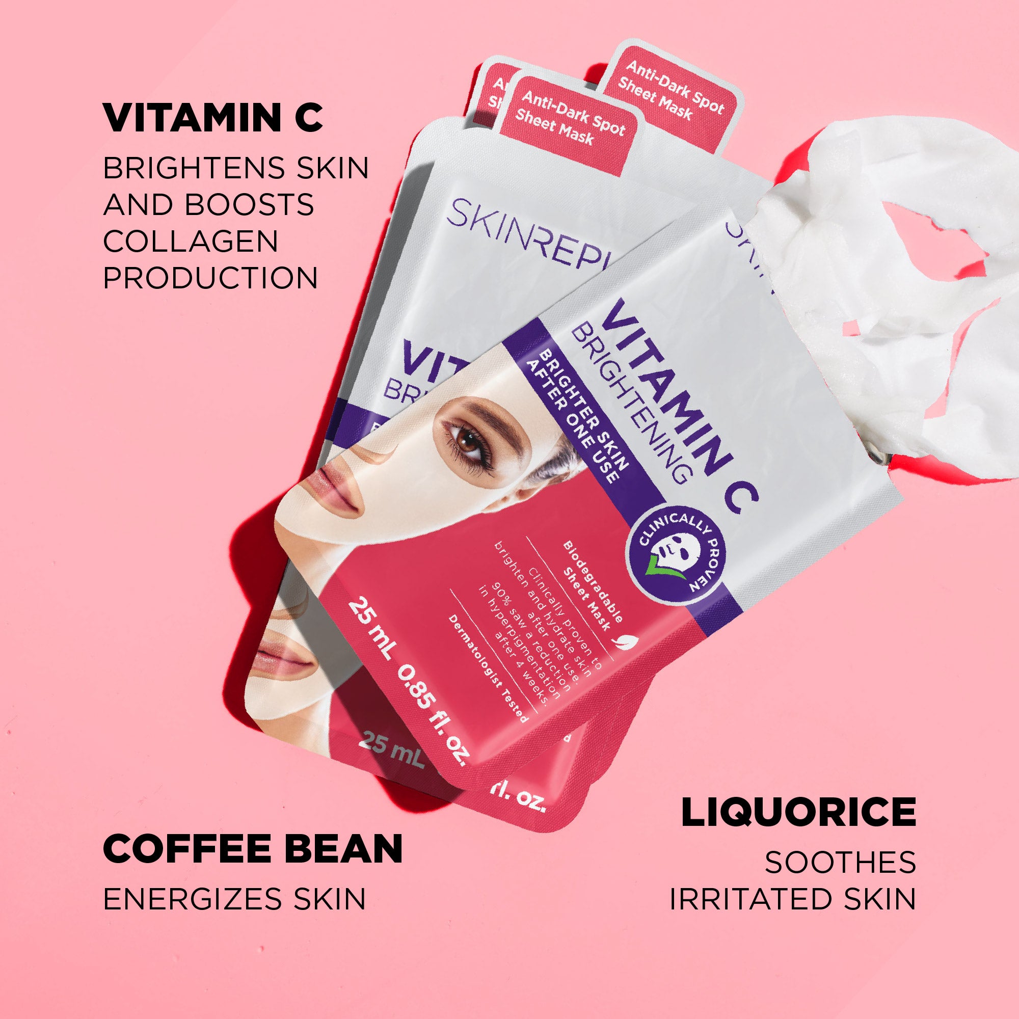 Masque visage éclaircissant à la vitamine C