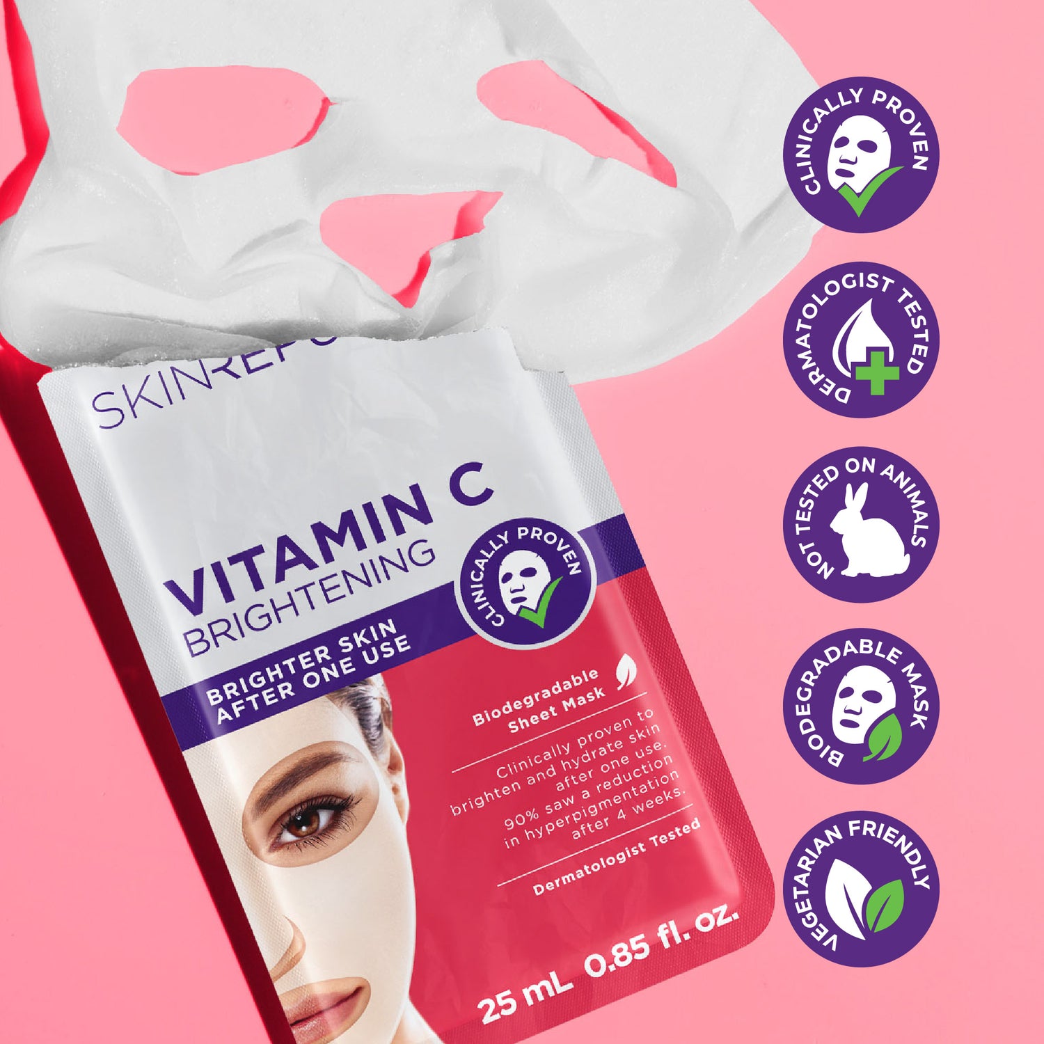 Masque visage éclaircissant à la vitamine C
